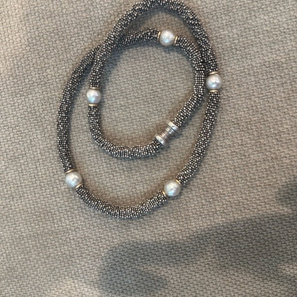 Michael Dawkins Silver Gold and Pearl Necklace / pendant - Picture 9 of 13